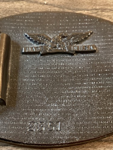 Vintage “ Kill ‘Em All Let God Sort Them Out Belt Buckle Made In USA #2351 - Picture 3 of 3