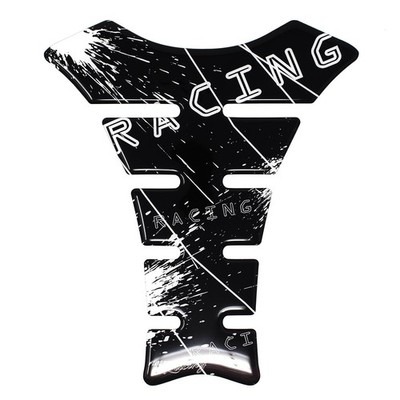 3D Tankpad Motorrad Racing Design Neon Weiß Schutz Optik Tankaufkleber Pad MR004