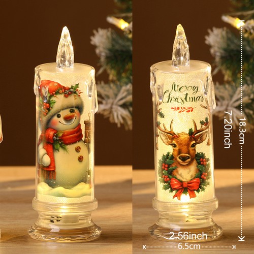 4x Weihnachte LED Flammenlose Kerzen Flameless Xmas Dekor Teelichter Kerze - Bild 2 von 8