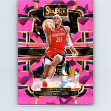 2024 Panini Select WNBA Brittney Sykes #3 Pink Ice Prizms Washington Mystics