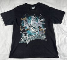 Vintage 2003 Florida Marlins MLB Shirt Ivan Rodriguez, Jeff Conine, Mike Lowell