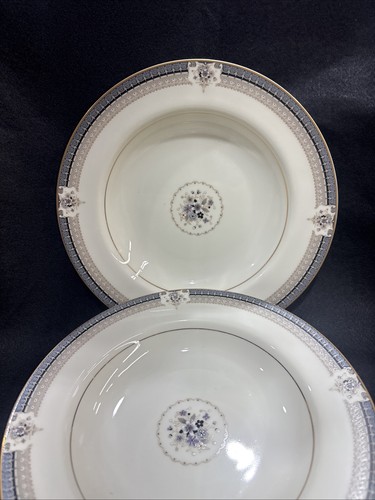 4 Mikasa Grande Ivory Tropez Gold Rimmed Soup Bowls 8.5" - Picture 3 of 4