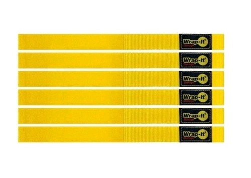Wrap-It Storage Quick-Straps 12"x1" Waterproof Multi-Purpose Yellow 6 Pack New! - Picture 5 of 9