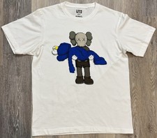 KAWS x Uniqlo Gone Tee Shirt Size Medium White Sesame Street Grover