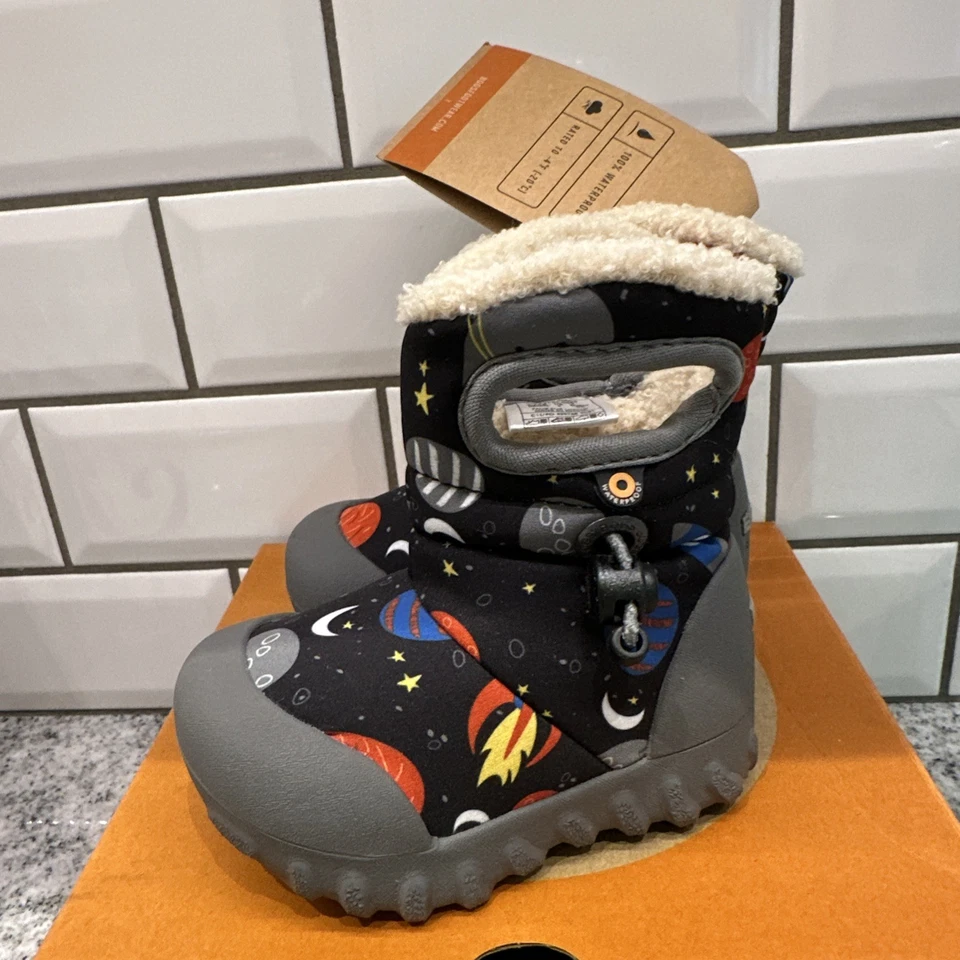 New Baby Bogs Insulated Boots Snow Black Waterproof Winter Camping Infant Size 4 - Image 4 of 4