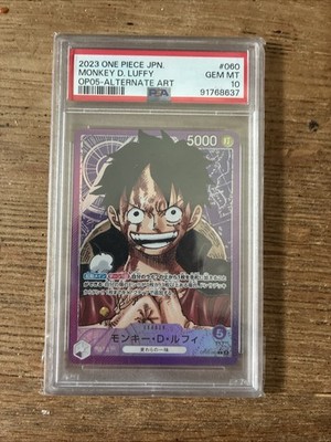 One Piece JPN Monkey.D. Luffy Op05 Alternate Art Leader PSA 10 | eBay