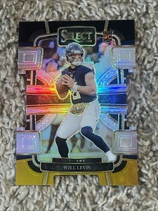 2023 Panini Select #96 Will Levis Black and Gold Prizms Die Cuts