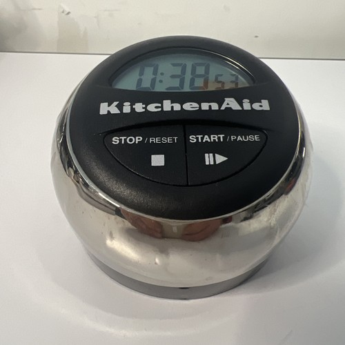 KitchenAid Digital Timer Black and Chrome - TESTED & WORKS! Battery Operated - Picture 4 of 6