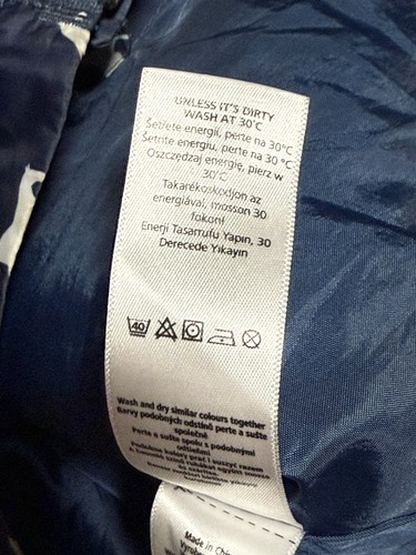 F&F Girls Navy Horse Print Rain Jacket Size 6–7 Years Hooded Waterproof Coat - Picture 7 of 7