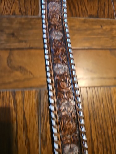 Crumrine Buchstabe Initiale C Western Monogramm verziert Blume Wirbel Gürtel & Schnalle  - Bild 3 von 9