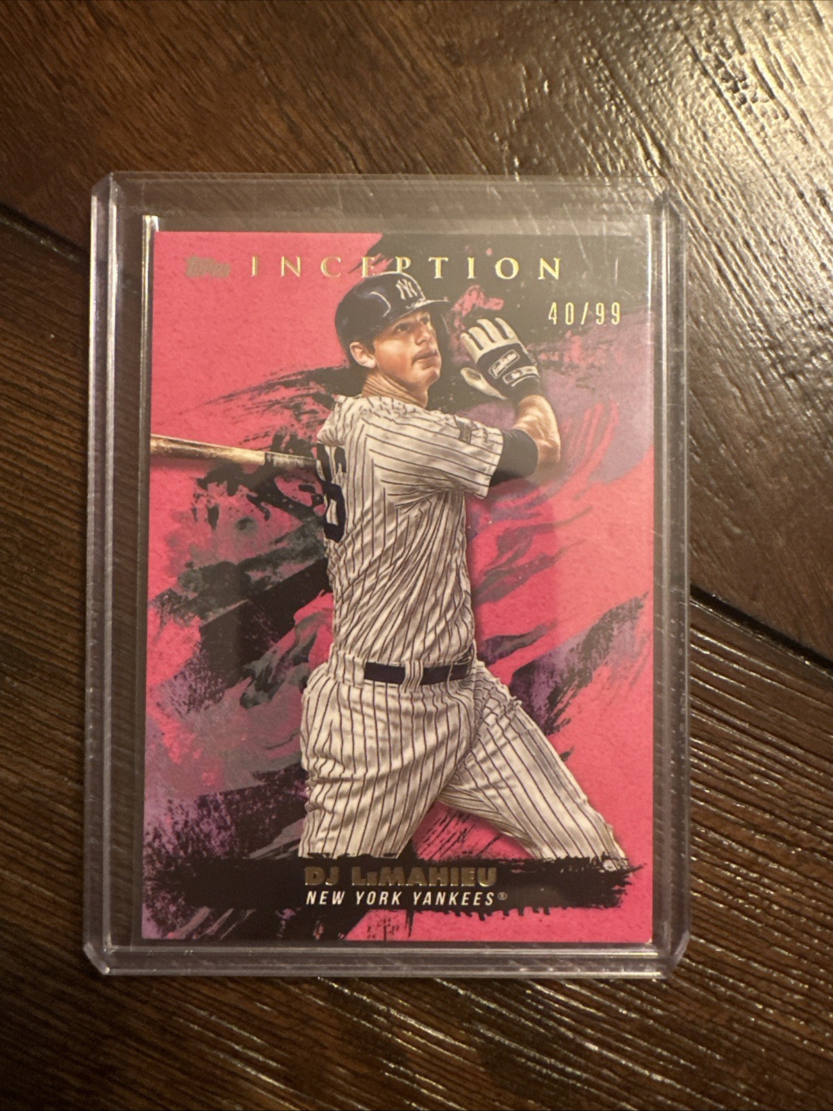2021 Topps Inception #34 DJ LeMahieu Pink /99 New York Yankees