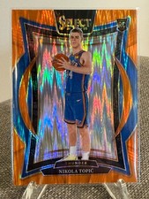 2024-25 Panini Select - Concourse Nikola Topic #89 Orange Flash Prizm (RC)