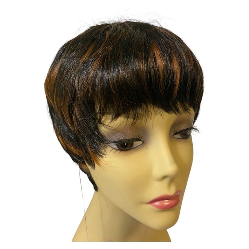 CARRIE Everyday Wig FS1B/30 Off Black Copper Synthetic Razor Boy Cut Pixie NWT - Picture 12 of 15