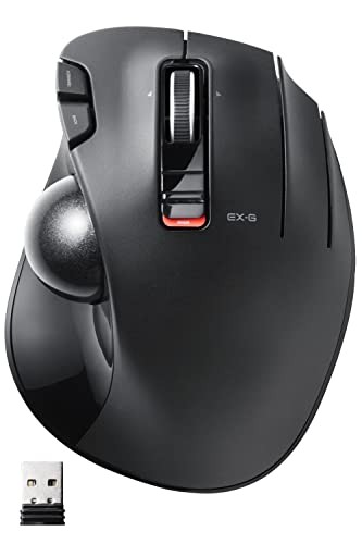 ELECOM Wireless Trackball Mouse EX-G Grip 6 Buttons Black M-XT3DRBK - Picture 1 of 9