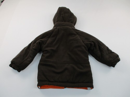 Nike Puffer Jacket Boys Jacket 6 Orange Long Sleeve Reversible Hooded - Picture 3 of 15
