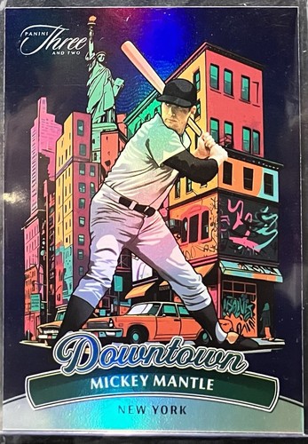 Mickey Mantle Downtown Case Hit 2024 Panini Three And Two Baseball SSP #5
