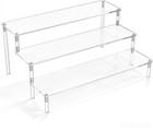 Acrylic Display Risers,Clear Risers Stand Small Mini Shelf 3 3 Tier 
