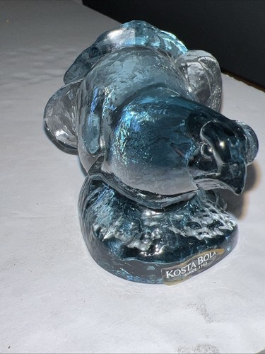 Kosta Boda Blauer Auerhuhn Vogel. Signierte P-Hoff WWF Glasfigur - Bild 4 von 15