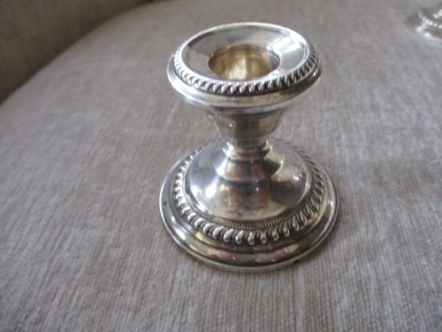 Vintage NS Co Kerzenständer Sterling gewichtet 2,5" National Silver Company - Bild 6 von 14