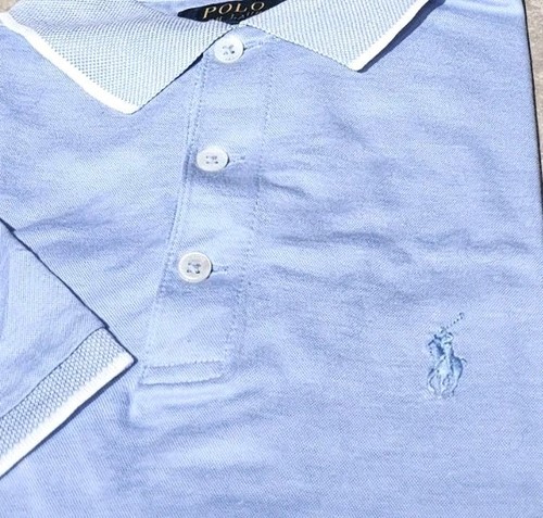 Neu! POLO RALPH LAUREN - Himmelblau Cttn, Herren SS/3B, SLIM.FIT Sommer Poloshirt (S) - Bild 3 von 4
