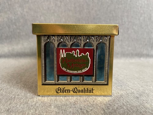Lata de galletas de metal Haeberlein Metzger Alemania Nurnberger Elisen Lebkuchen - Imagen 6 de 9