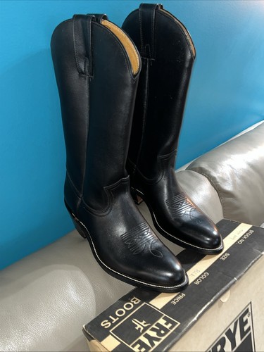 Botas de Vaquero FRYE 2306 De Colección Para Hombre Cuero Negro Talla: 10 D Nuevas En Caja - Imagen 6 de 12