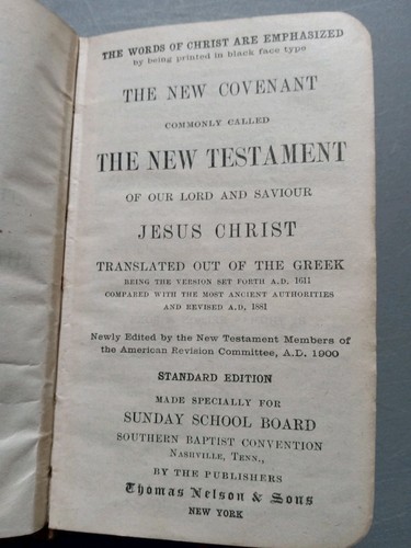 New Testament American Standard EDITION NELSON 1901 Pocket Bible - Picture 3 of 6
