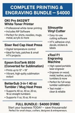 OKI Pro8432wt White TonerTransfer Printer + Xtool F1 + More