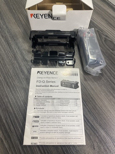 New Keyence FD-Q10C Clamp-on Digital Flow Sensor w/ Sensor Bracket 20-30VDC -USA - Picture 5 of 21