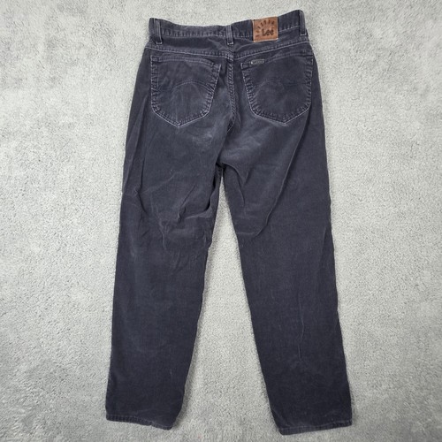 Vintage Lee Pants Mens 33x30 Blue 80s Corduroy Riveted Straight Leg Cords - Picture 2 of 10
