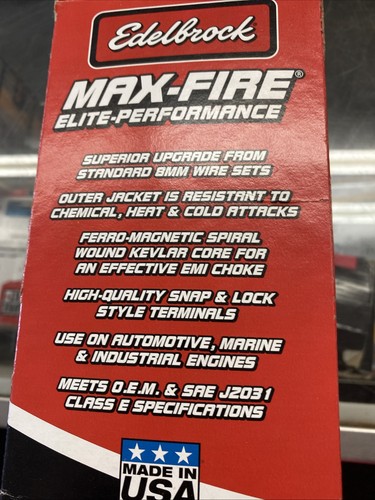 Edelbrock Max-Fire Elite Performance 50 Spark Plug Wires Part #22716 - Picture 4 of 6