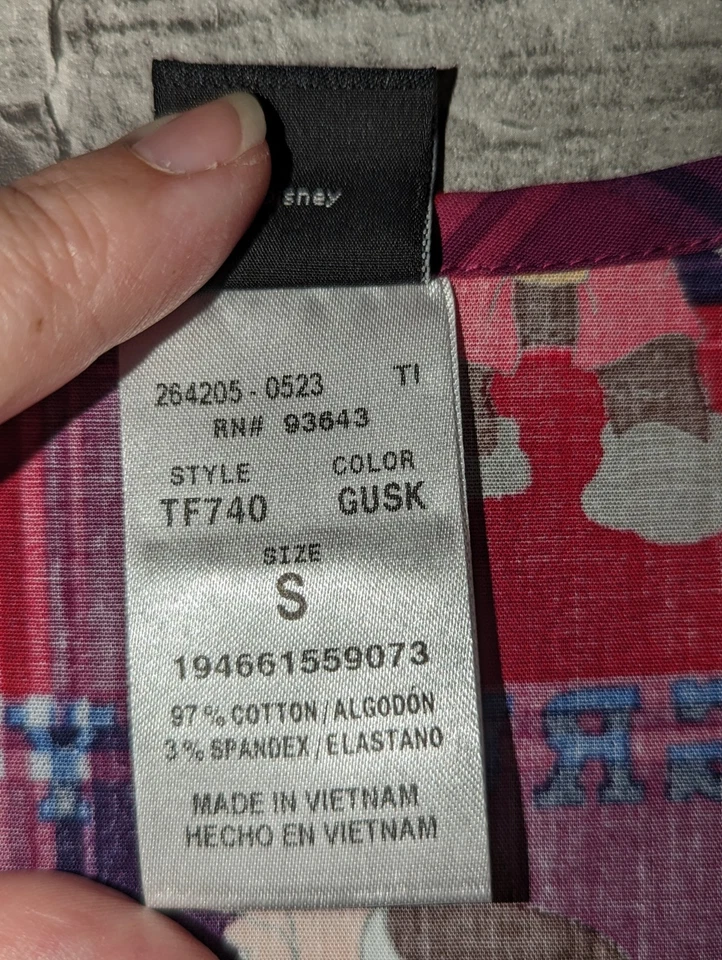 Grumpy Snow White Cherokee Scrub Top Disney Tooniforms Mens V Neck Size S New - Image 4 of 4