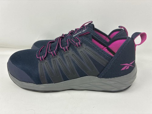 Reebok Work Damen Astroride Stahlkappe statisch dunkelmarine und lila - 7 Medium - Bild 3 von 5