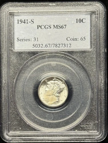 1941-S Mercury Head Dime, MS67 PCGS (12024)