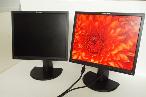 LOT-5 Lenovo ThinkVision L1900pA LCD Monitor 19" VGA DVI Rotate L1900 4431-HE1 - Picture 9 of 12