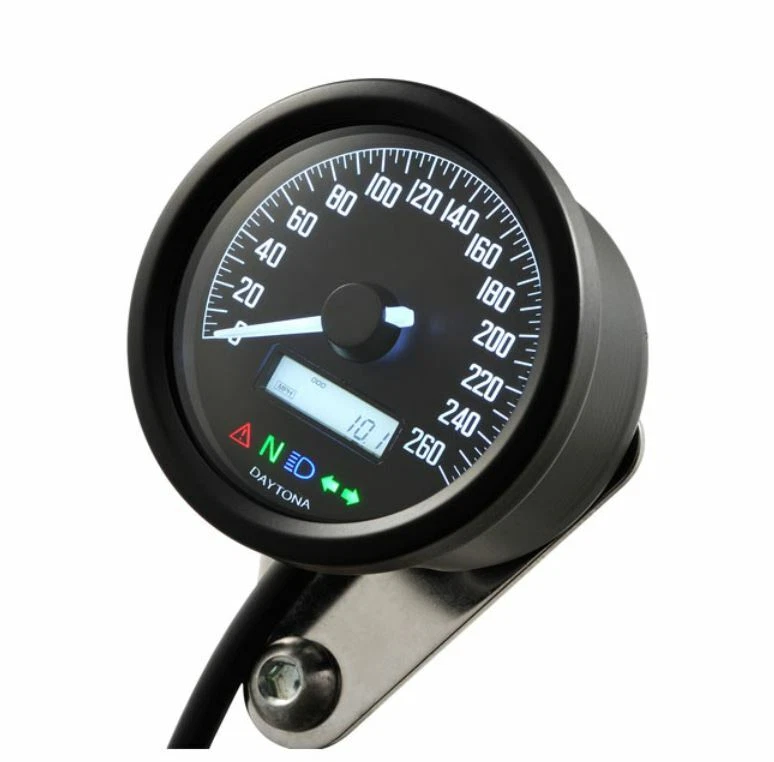 Contachilometri Universale Per Moto 12V - Display Digitale Con Indicatori LED - Impermeabile E Retroilluminato