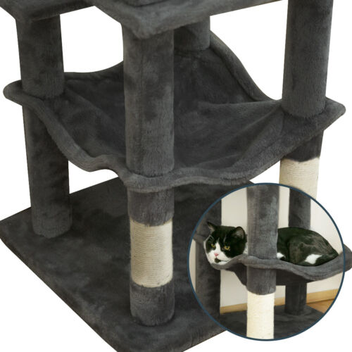63.8-inch Cat Tree Tower Condo Activity Center Furniture Scratch Post Play House - Picture 28 of 44
