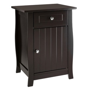 bedside roomy nightstand drawer tall tables cabinet end storage