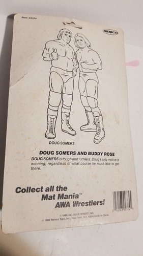 1986 Remco Mat Mania All Star Wrestlers Doug Somers/Buddy Rose SEALED! PUNCH T - Picture 13 of 14