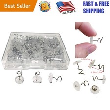 100 Clear Head Bedskirt Pins - Durable Twist Design for Easy Fabric Attachment