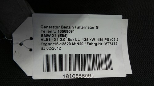 BMW E89 F25 F10 F11 E84 F21 F22 F23 Generator Alternator Lichtmaschine 7605478 - Picture 6 of 6