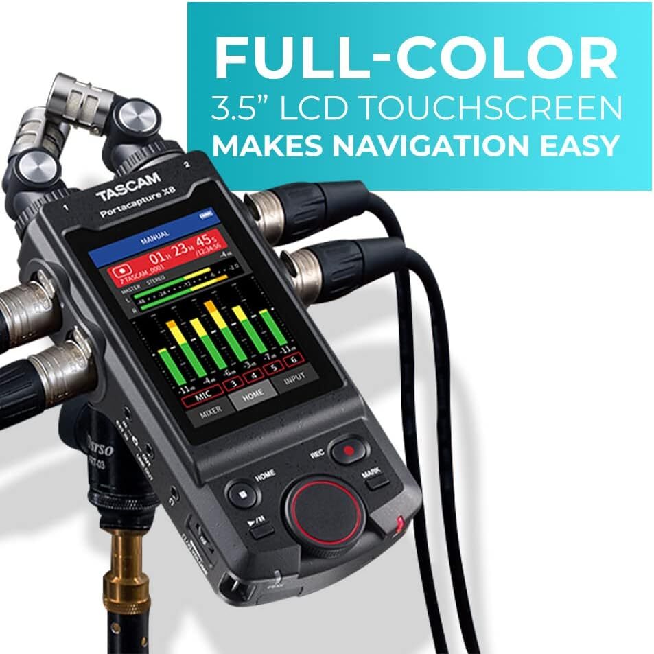 TASCAM Portacapture X8 32bit float 192kHz 8-track portable