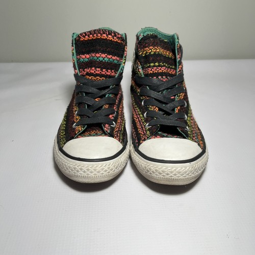 Converse All Star Jugend Größe 3 gewebt mehrfarbig Schnürschuhe mittleres Oberteil - Bild 6 von 9