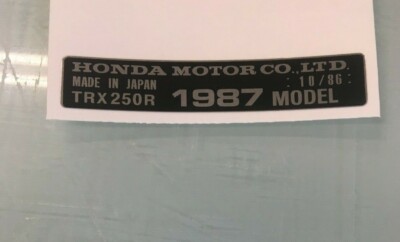 Clear 1985-1986 Honda ATC250R Pro-Link Decals - Reproduction Stickers For Restoration Projects 3 thumbnail image