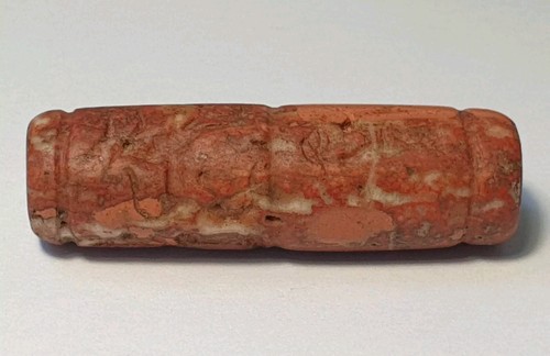 51.2mm ANCIENT LARGE MESOPOTAMIAN BABYLONIAN CYLINDER JASPER SEAL BEAD - Picture 9 of 12