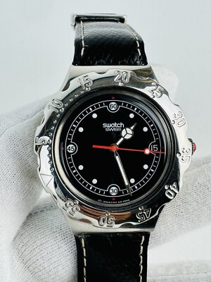 Swatch Irony Scuba Vintage Orologio Uomo Cinturino Nero Swiss Made