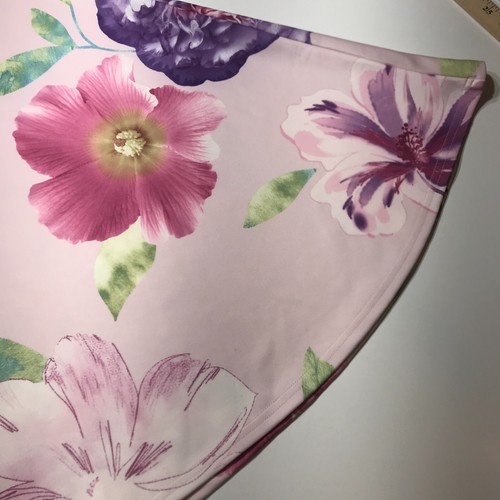 Boohoo Skirt Womens Size 4 Pull On Pink Nice Floral Print Swing Flare Stretch - Picture 16 of 19