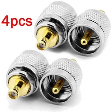 4pcs PL-259 UHF Male Plug to SMA Female Jack RF Adapter Connector USA Stock