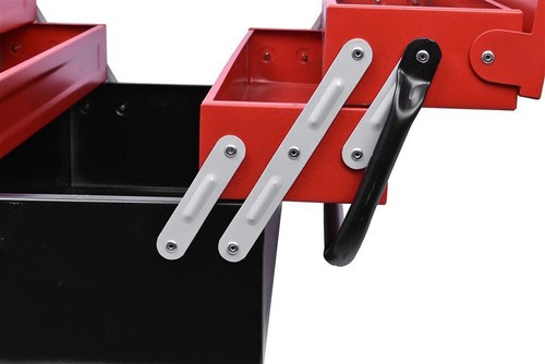 Caja de herramientas de metal portátil para kit de herramientas caja para el hogar y el garaje gabinete de cofre - Imagen 7 de 8