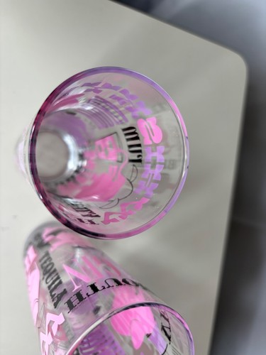Shag Josh Agle Glassware Tumblers "Pink Elephant" set of 4 NIB 2017 Rare Zombie - Picture 7 of 14